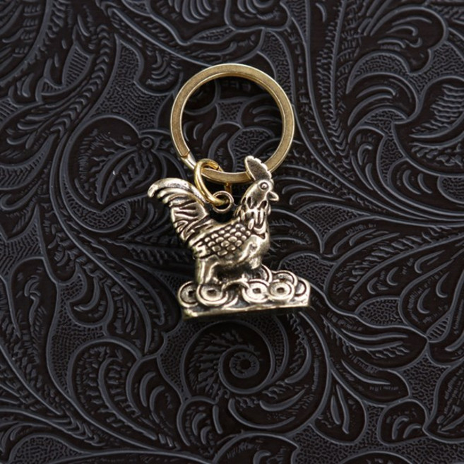 쿠칭아일랜드 재물운 황동 열쇠고리 키링 자동차 키홀더 가방 장식 잉어 엽전쥐 삼족두꺼비 황소 호리병 돼지