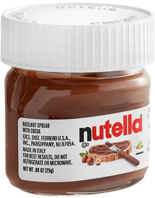 미국 누델라 Nutella Hazelnut Spread 헤이즐넛 스프레드 병 일회용 25g x 64개입 업소용 대용량, 2개, 1.6kg