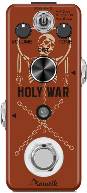 일렉트릭 기타용 메탈 디스토션 페달 3가지 작동 모드 빈티지 디스토션 사운드의 따뜻하고 부드러운 광범위한 음역 미니 이펙트 페달 트루 바이패스 Distortion Pedal, 1개