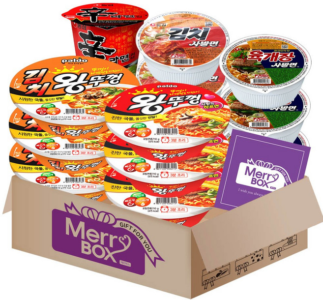 김치왕뚜껑3 + 왕뚜껑3 + 육개장사발면3 + 김치사발면3 + 미니왕뚜껑3, 1개
