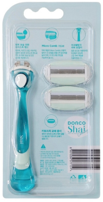 도루코 샤이 크리미 여성 바디 면도기 (기1개 + 날2개), 1개