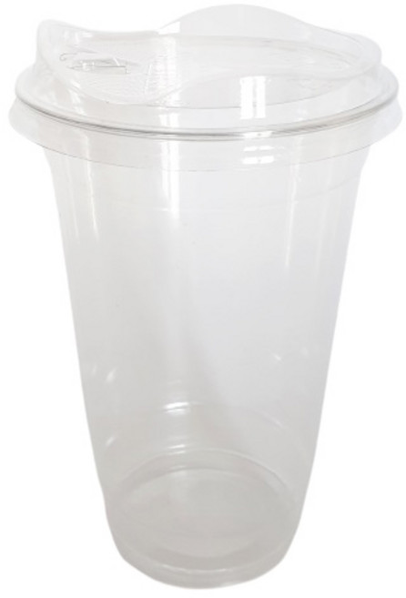 요리를그리다 투명 PET 아이스컵 + 스트로우프리 뚜껑, 470ml, 100세트, 2개