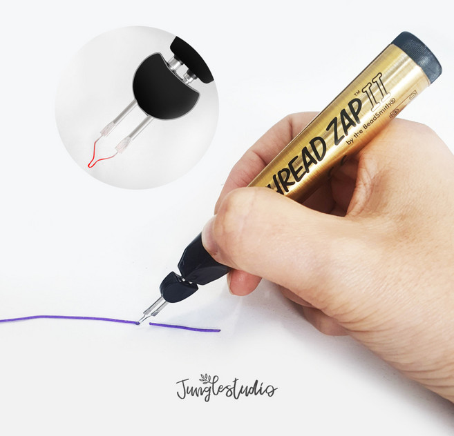 [정글스튜디오] 공예 열선펜 매듭실 커터 가죽공예 매듭팔찌 만들기 재료 실 절단펜 기구, 1개