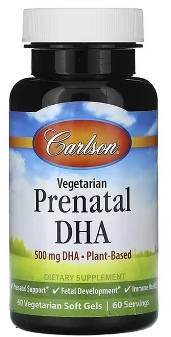 칼슨 임산부용 식물성 DHA 500mg 60베지소프트젤, 상품, 1개, 60정 - 쿠팡