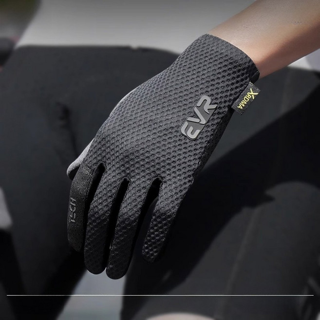 EVR 사이클링 장갑 위한 손가락 도로 남여 흡수 스포츠 충격 야외 남성과 자전거, 남, 검은색, 1개