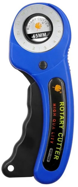 45MM 롤러 휠 나이프 천 절단 칼 가죽 종이 패브릭 공예 도구 로타리 커터 DIY 바느질 액세서리, Cutter with 1 blade_4, 1개