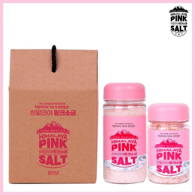 히말라야 핑크 솔트 명절 답례품세트 17호 (굵은입자)300g+(가는입자)400g 합2개입 보틀 결혼식 돌잔치 고희 팔순 조의 답례품 핑크솔트 보틀용기 장례식 조문 교회 김장, 단품, 1개