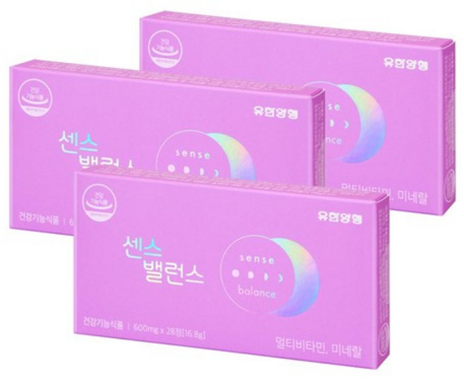 유한양행 센스밸런스 여성 멀티비타민 3박스+멸균스팟패치42매, 28정, 1개