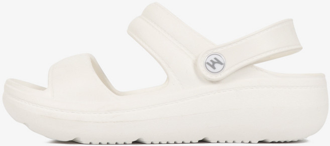 PWX Rainbow 여성용 EVA 키높이 쿠션샌들 화이트 [패션]