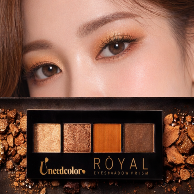 1+1 데일리 아이섀도우 4구 팔레트 7종, 2개, 06어텀 브릭테라코타