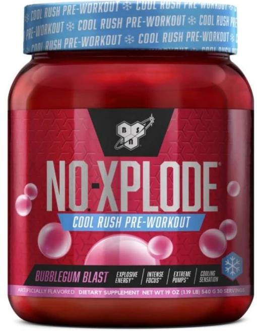보충제 분말 에너지 크레아틴 베타알라닌 향료가 함유된 BSN N.O.XPLODE 프리 운동 과일 펀치 60인분, 30 Servings (Pack of 1), Bubblegum Blast, 540g, 1개 - 쿠팡