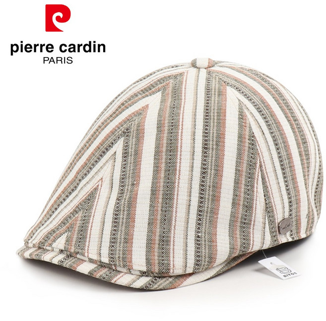 비토스 피에르가르뎅 24S/S 스트라이프 린넨 헌팅캡 간절기 및 여름에 쓰기좋은 파크골프모자