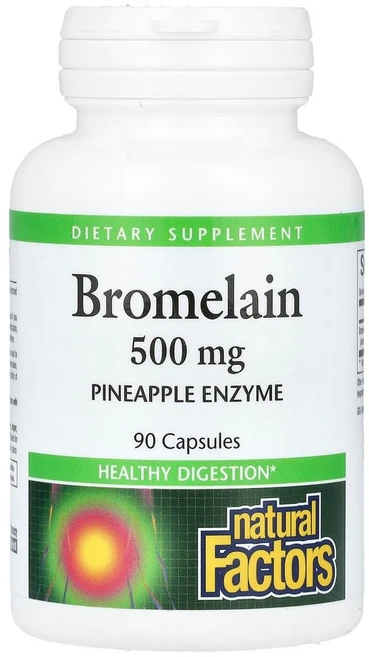 [Natural Factors] 내츄럴팩터스 브로멜라인 500mg 90 캡슐, 기본, 1개, 90정 - 쿠팡