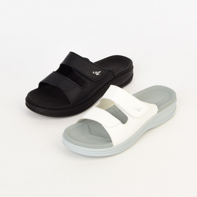 남녀공용 푹신한 발등조절 벨크로 쿠션 슬리퍼 파워