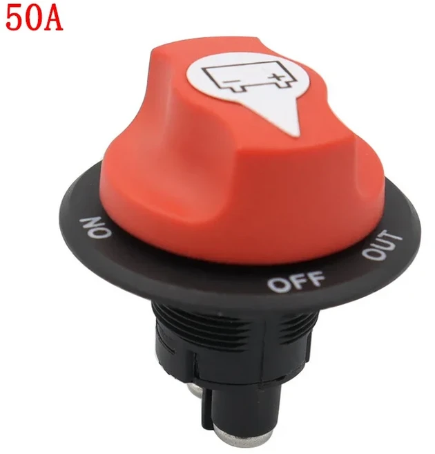 50A 100A 200A 300A Car Battery Disconnect Cut Off Kill Switch Rotary 12V 24V DC Power Isolator Auto