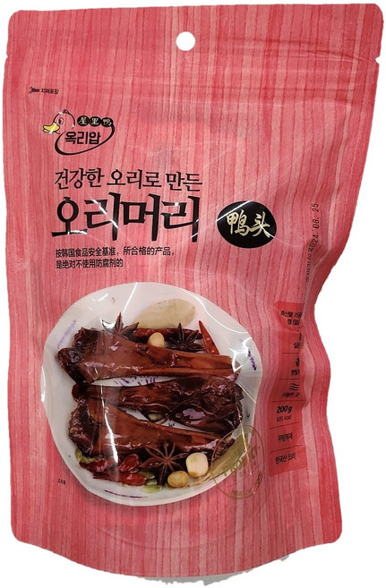 [신중국식품][오리압] 오리머리, 200g, 1개