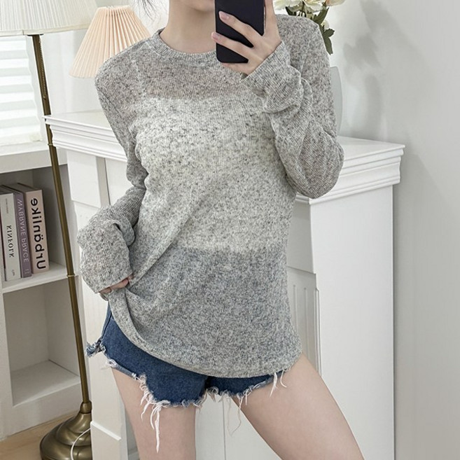 스윗 썸머 루즈핏 보카시 긴팔 니트 (2color)