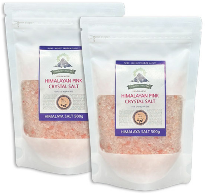 푸리오 히말라야 핑크솔트 굵은소금 1+1, 500g, 2개