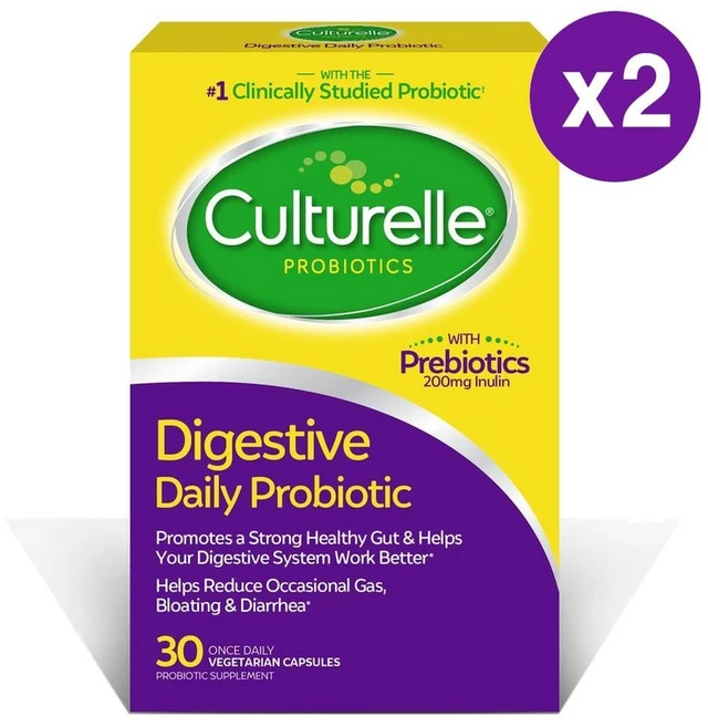 컬처렐 다이제스티브 데일리 프로바이오틱 Culturelle Digestive Daily Probiotic, 30정, 2개 - 쿠팡