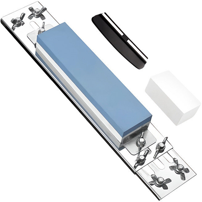 3종 세트 스텐 싱크대 숫돌 받침대 고정대 길이 조절 씽크대 칼 칼갈이 가위 갈이 받침 숯돌 거치 연마석 거치대, R99627W(3종세트, 1개