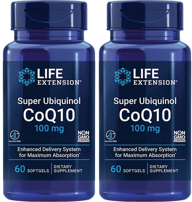 라이프익스텐션 슈퍼 유비퀴놀 CoQ10 100mg 소프트젤, 60정, 2개 - 쿠팡