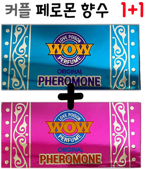미니컴퍼니 WOW 와우 커플(남성용&여성용) 페로몬 향수세트 이성유혹 퍼퓸 25ml 1+1 향수, 1세트