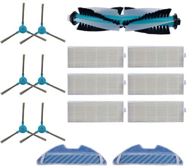 로봇 진공 청소기 교체 예비 Prts 메인 사이드 브러시 헤파 필터 RX5 R10 LIFERO 용, T10-Sert A, 1개