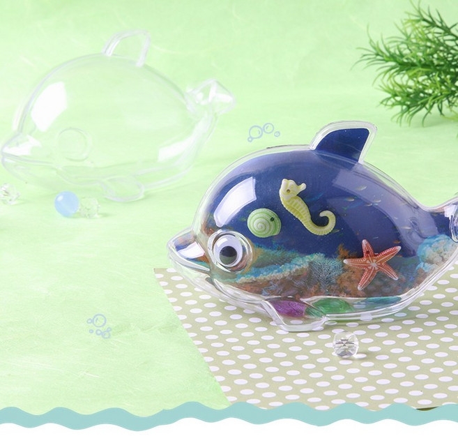 아트랄라 돌고래탐험만들기(4인용) 투명케이스 여름만들기 미술 놀이 재료, 단품, 1개