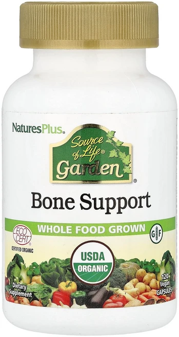 NaturesPlus Source of Life® Garden Bone Support 120 Vegan Capsules, NaturesPlus, Source of Life®, 1개, 120정 - 쿠팡