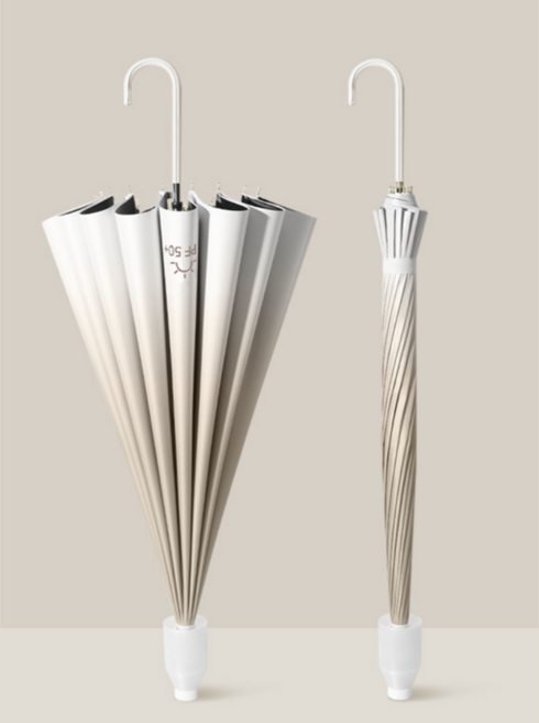 루이나 파스텔 UV차단 빗물받이 일체형 장우산