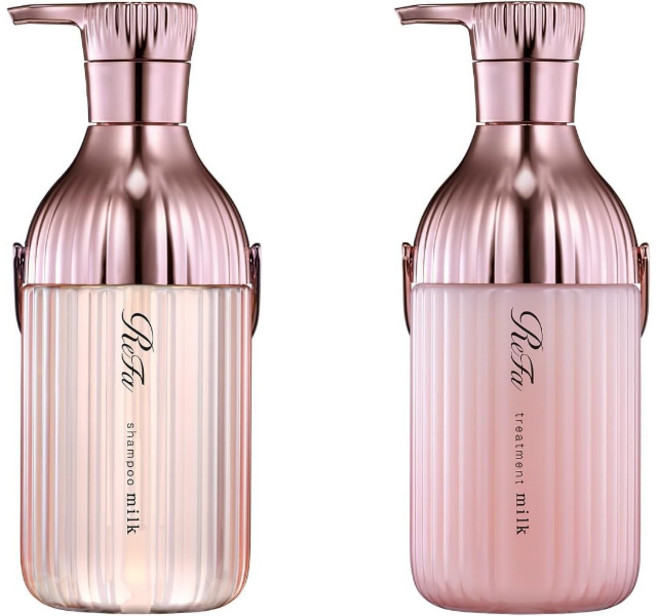 리파 REFA 밀크 프로틴 샴푸 트리트먼트 세트 핑크 500ml, 1개