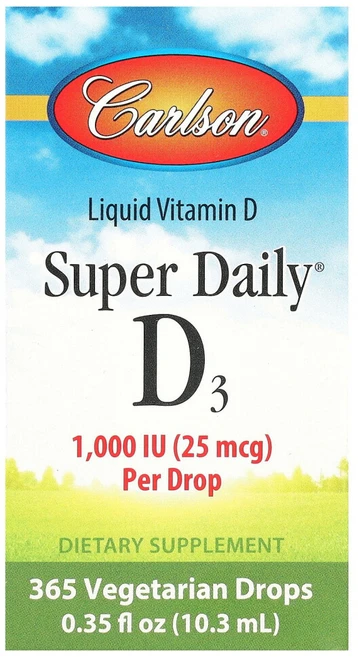 Carlson Labs 수퍼 데일리 D3 Super Daily D3 1000 IU 10.3 ml, 1개 - 쿠팡