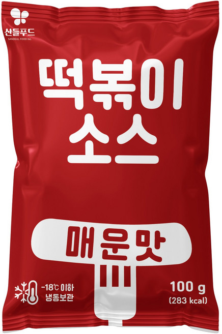 [산들푸드]옛날 분식집 국물 떡볶이 소스 양념장 매운맛 100g, 1개, 100ml
