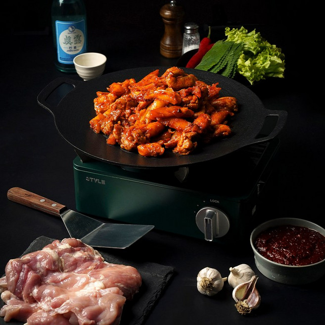 철원삼성닭갈비 맛집 양념 닭갈비 국내산 닭다리살 숯불 캠핑음식 춘천닭갈비 밀키트 1.15kg (2~3인분), 1개
