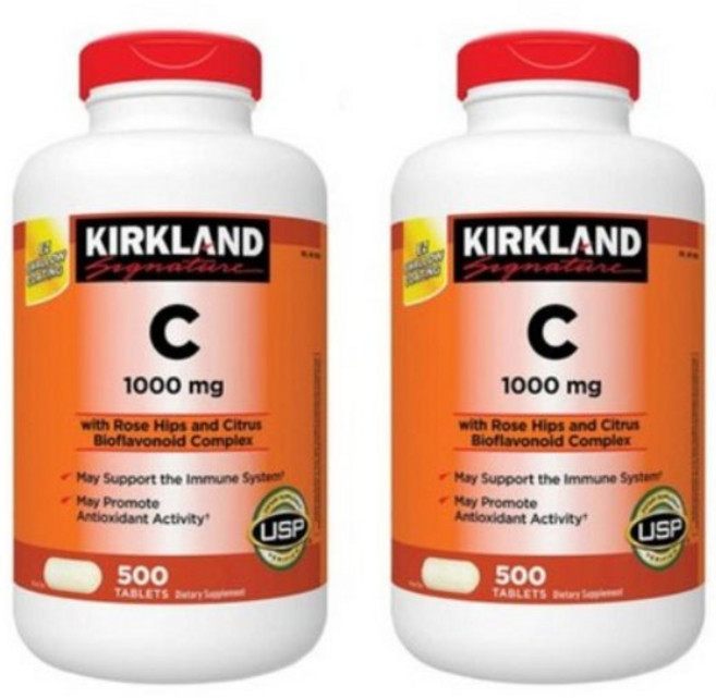 커클랜드 커클랜드 비타민 C 1000mg 500정 x2통, 2개