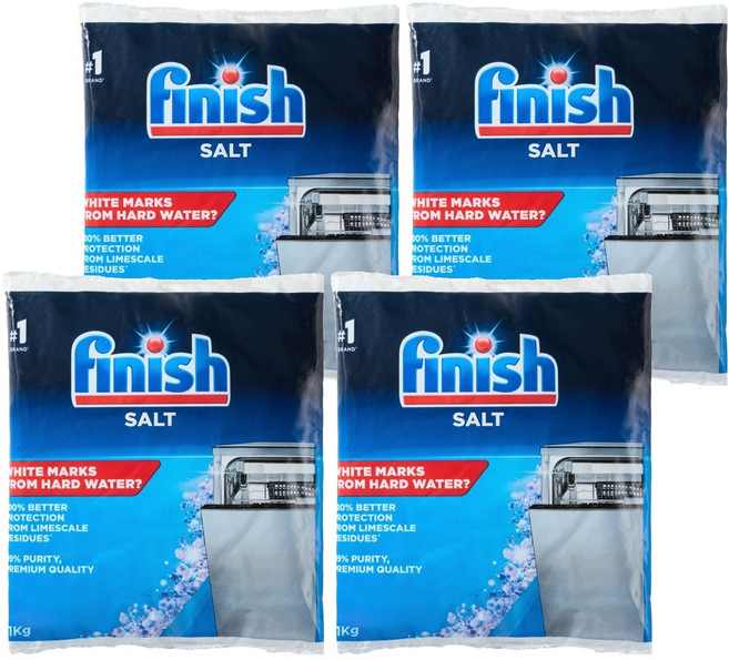 finish 軟化鹽 洗碗機專用 平輸品, 1kg, 4包