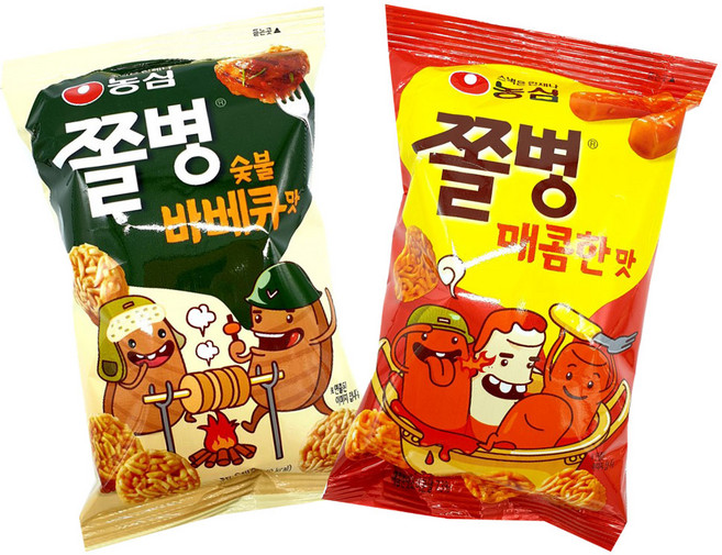 농심 쫄병스낵 숯불바베큐맛, 90g, 1개
