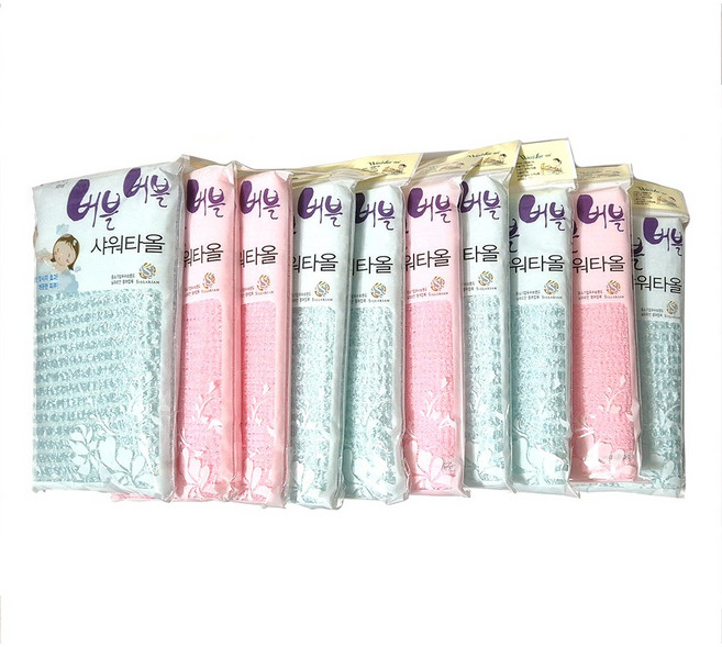 국내산 버블버블 샤워타올(10장) 때타올 목욕타올, 1개, 1개입