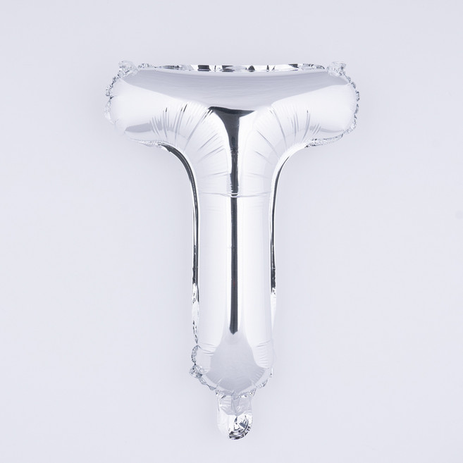 아트포유 알파벳풍선 이니셜 글자 이벤트 축하 은박 생일 파티 풍선 40cm, 1개, 화이트 골드 T