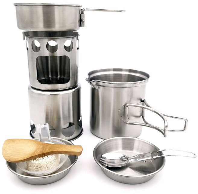 코펠 세트 난로+솥+식기