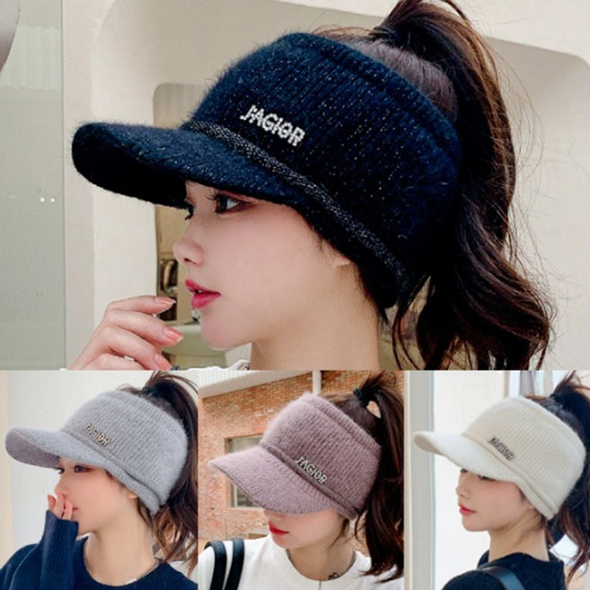 제이 니트 썬캡 겨울 방한 기모 썬캡 골프 스포츠 모 mon*0265JB, 본상품선택