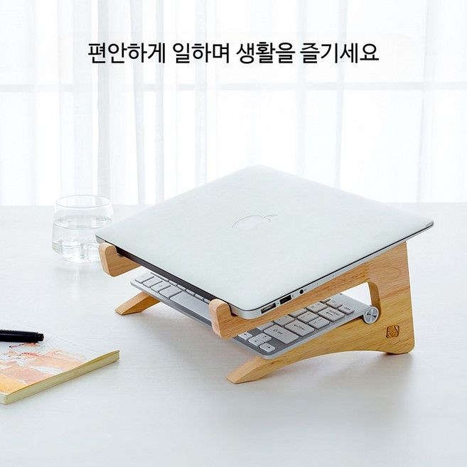 원목 노트북 스탠드 높이 조절 수직 냉각 데스크탑 거치대 목 받침대 포함, 1개, A형 간단 지지대