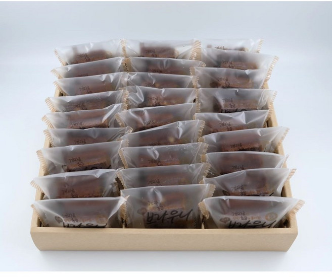 [생산당일발송] 김종하과자공방/브라우니 (무방부제/수제건강간식/개별포장/간식용/선물용/결혼답례품/사무실간식/어린이간식/파주명물/손님간식/후식/디저트/선물포장/빵/빵선물세트), 20g, 27개