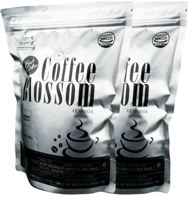 커피 블로썸 아르모니아 500g 콜롬비아 브라질 아라비카 원두커피, 1kg, 1개