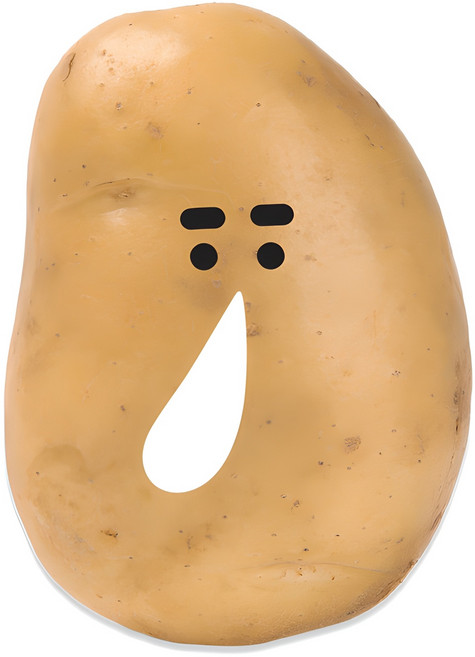 핫티몰 실사 프린팅 과일 채소 투명 아크릴 스마트톡, 감자, 1개