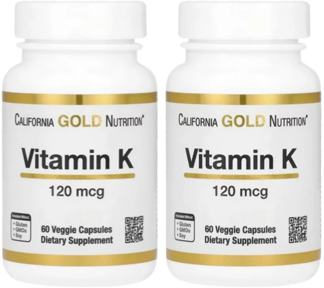 캘리포니아골드뉴트리션 비타민 Vitamin K 120mcg 60정 2개 - 쿠팡