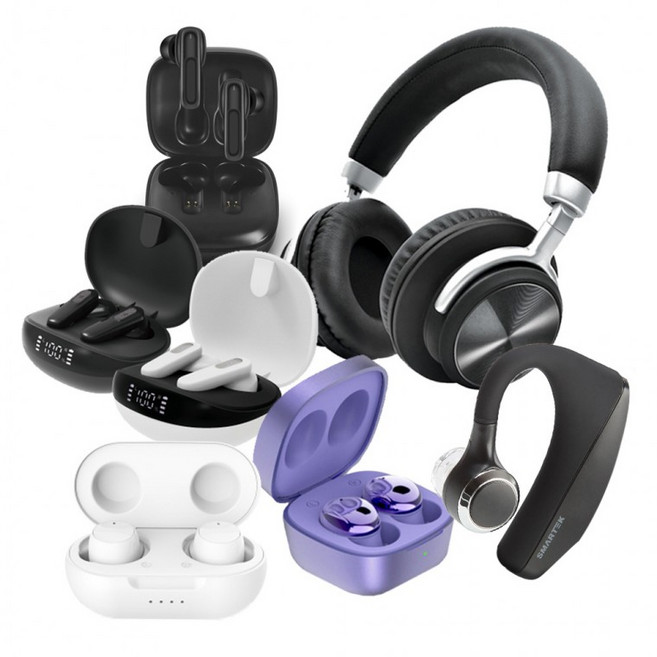 [후니케이스] 스마텍/우리무역/엑티몬/아이템허브/템플러 블루투스(이어폰/헤드셋/스피커/마이크) 모음, 상세페이지 참조, R2.캐리어 블루투스 5.0 무선 이어폰 (화이트)