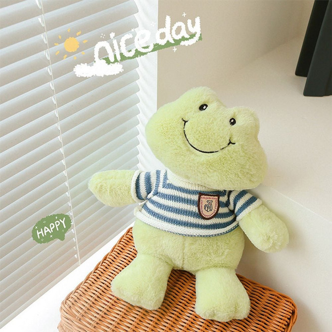 귀여운 개구리 스마일 애착 인형 동물 안고자는 쿠션 jck+98518pQ, 1