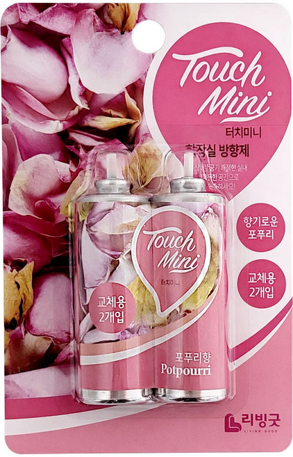 리빙굿 터치미니 화장실 방향제 향기로운 포푸리 리필, 13ml, 1개, 포푸리향