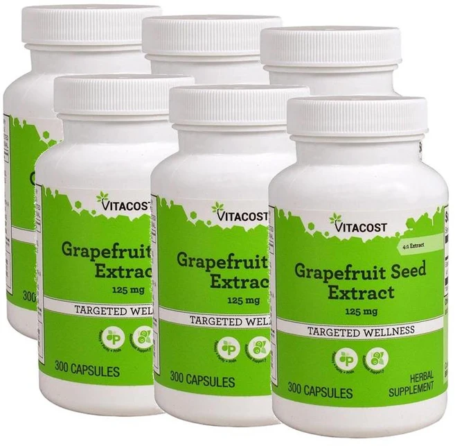 비타코스트 포도씨 추출물 125mg Vitacost Grapefruit Seed Extract, 6개, 300정 - 쿠팡